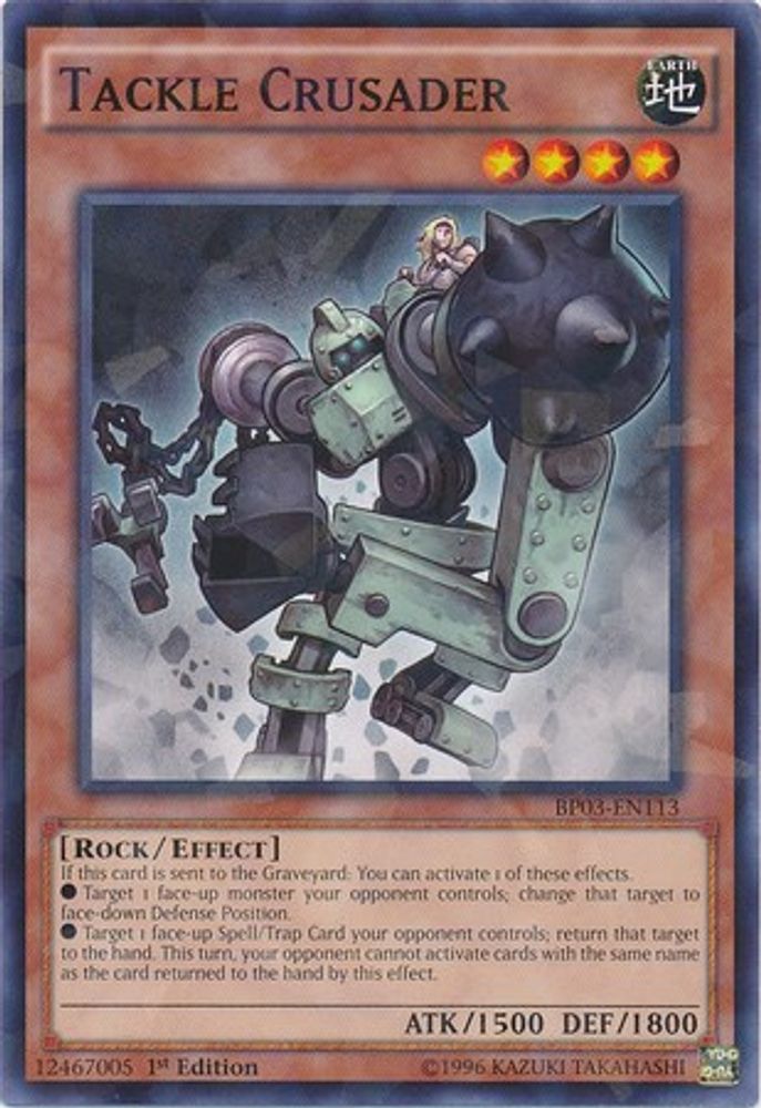 Tackle Crusader (Shatterfoil) (BP03-EN113) - Shatterfoil Rare