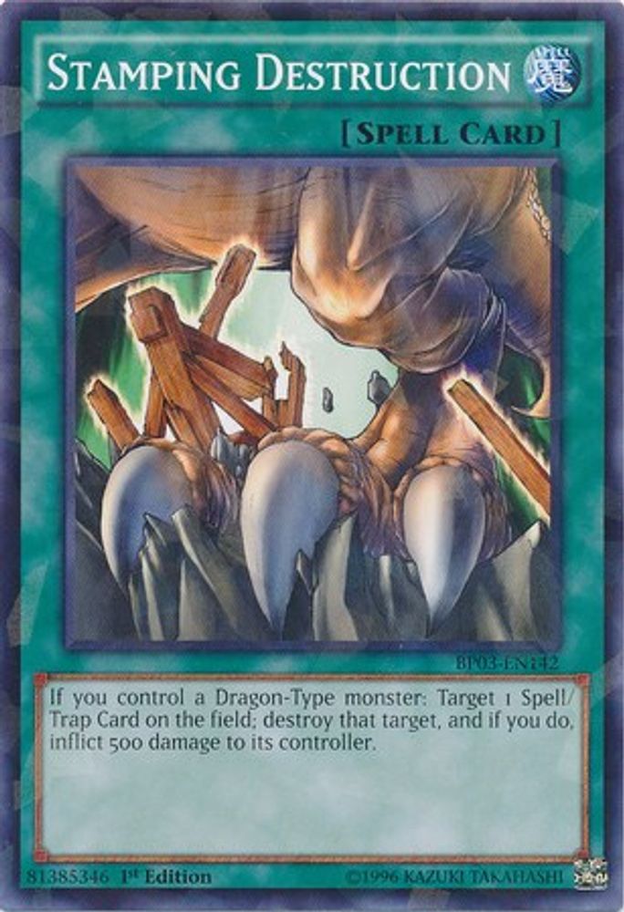 Stamping Destruction (Shatterfoil) (BP03-EN142) - Shatterfoil Rare