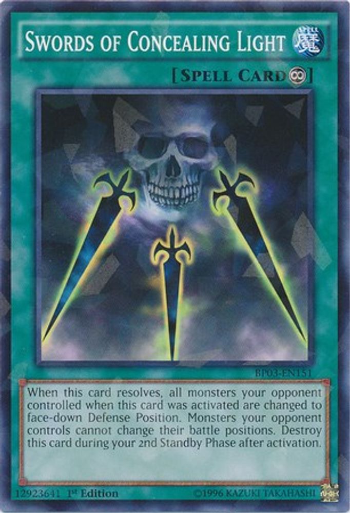 Swords of Concealing Light (Shatterfoil) (BP03-EN151) - Shatterfoil Rare