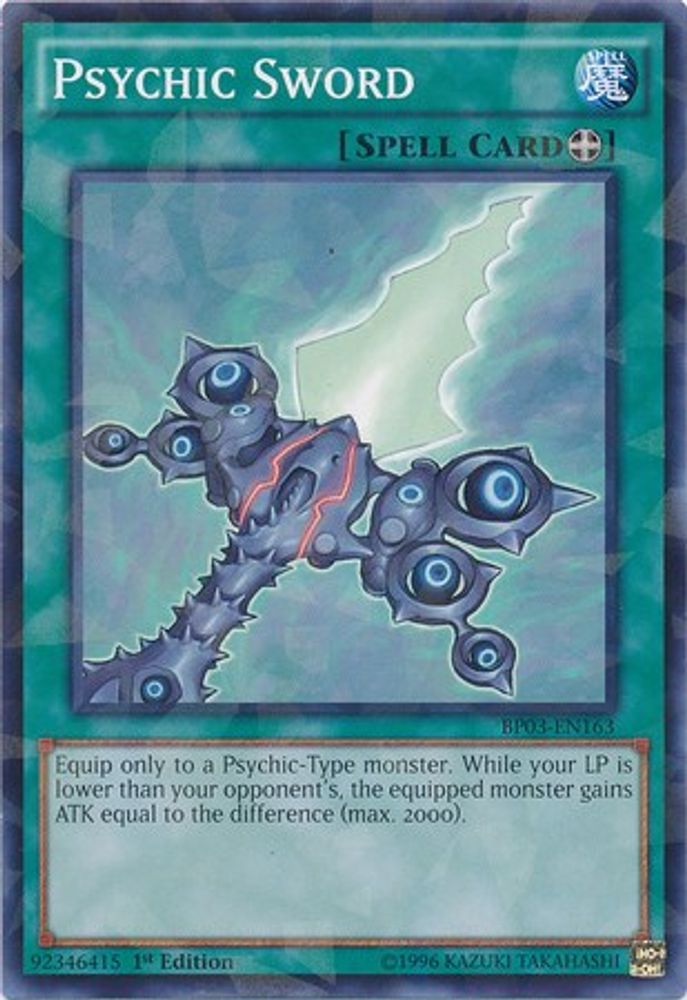 Psychic Sword (Shatterfoil) (BP03-EN163) - Shatterfoil Rare