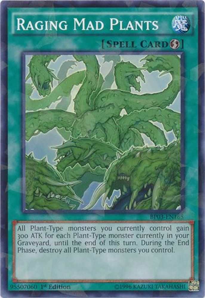 Raging Mad Plants (Shatterfoil) (BP03-EN165) - Shatterfoil Rare