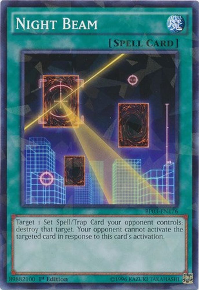 Night Beam (Shatterfoil) (BP03-EN176) - Shatterfoil Rare