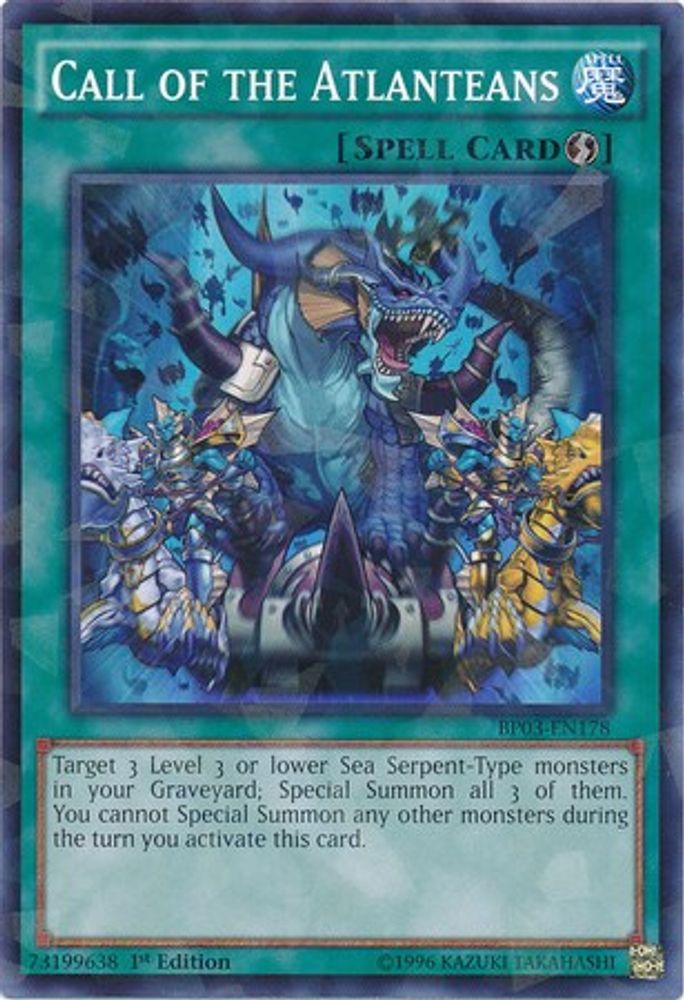Call of the Atlanteans (Shatterfoil) (BP03-EN178) - Shatterfoil Rare