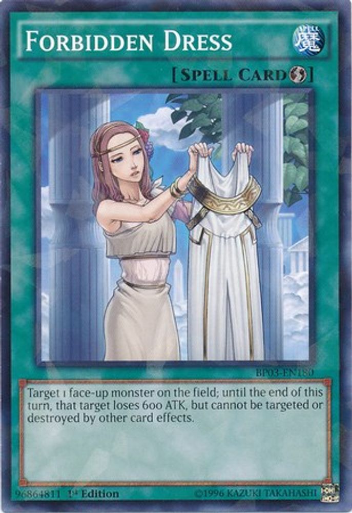 Forbidden Dress (Shatterfoil) (BP03-EN180) - Shatterfoil Rare