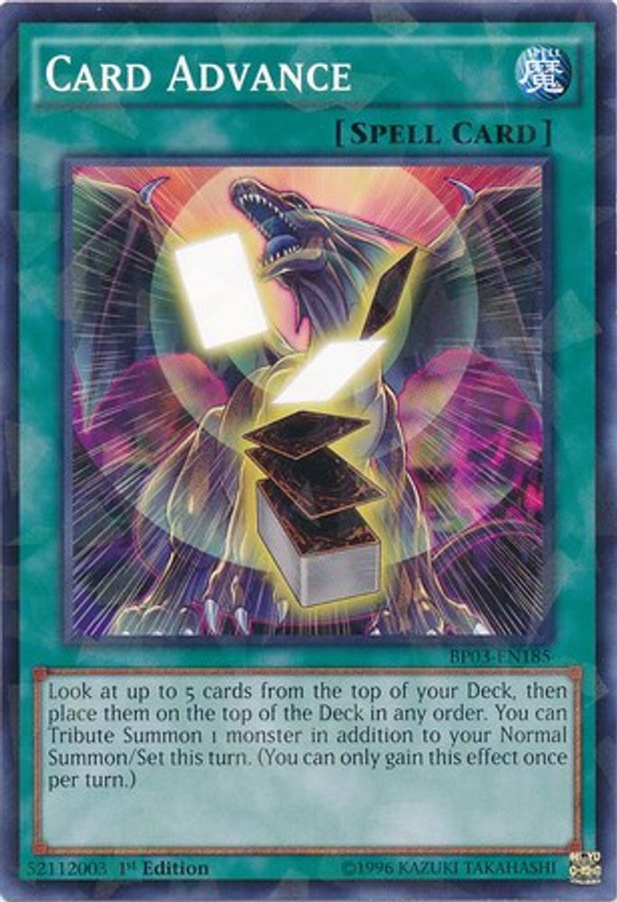 Card Advance (Shatterfoil) (BP03-EN185) - Shatterfoil Rare