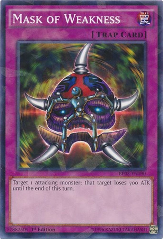Masque de faiblesse [BP03-EN190] Shatterfoil Rare 