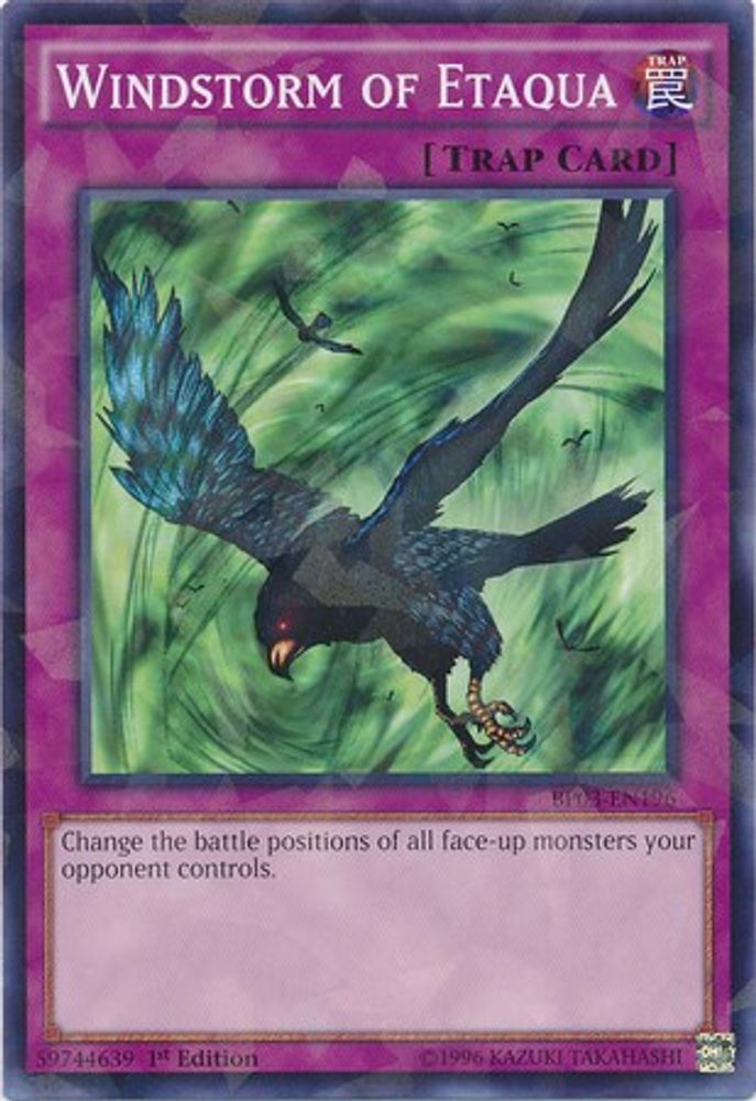 Windstorm of Etaqua (Shatterfoil) (BP03-EN196) - Shatterfoil Rare