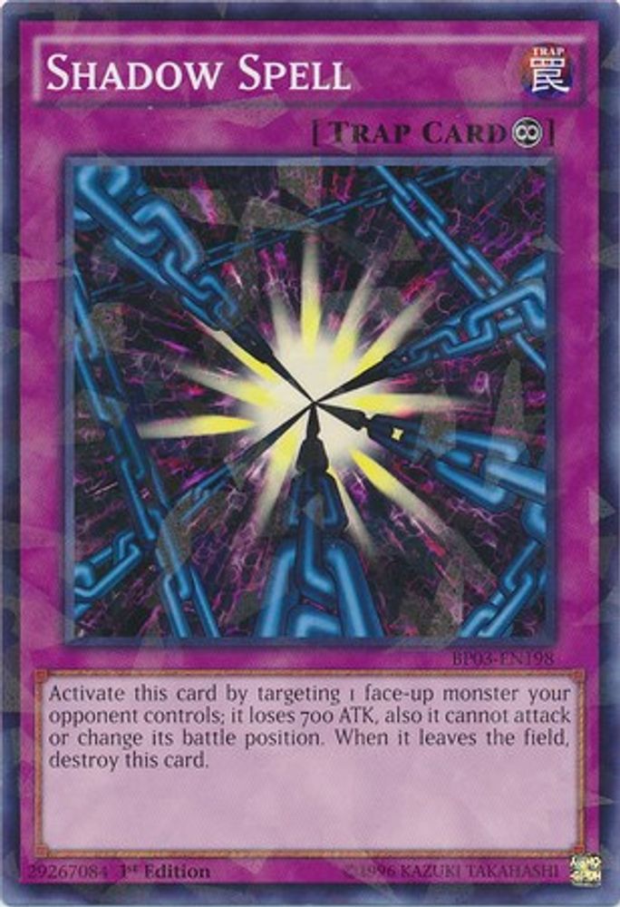 Shadow Spell (Shatterfoil) (BP03-EN198) - Shatterfoil Rare