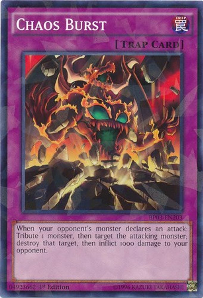 Chaos Burst (Shatterfoil) (BP03-EN203) - Shatterfoil Rare