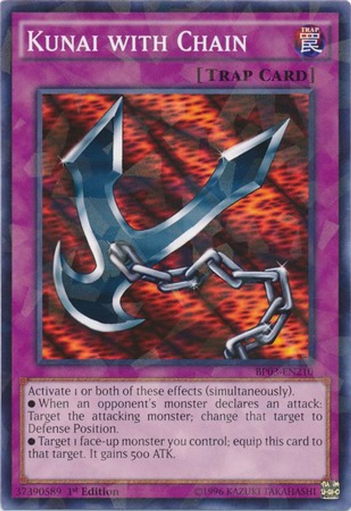 Kunai with Chain (Shatterfoil) (BP03-EN210) - Shatterfoil Rare