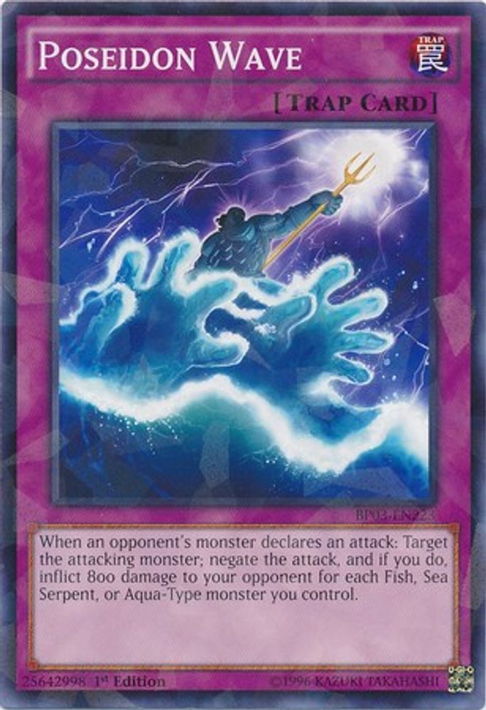 Poseidon Wave (Shatterfoil) (BP03-EN223) - Shatterfoil Rare