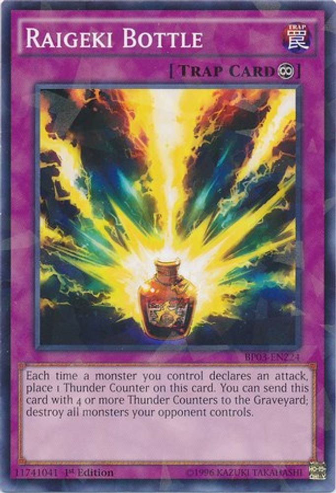 Raigeki Bottle (Shatterfoil) (BP03-EN224) - Shatterfoil Rare
