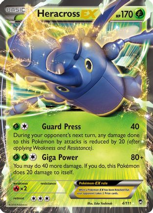 Heracross EX 004/111  - Holofoil - Ultra Rare