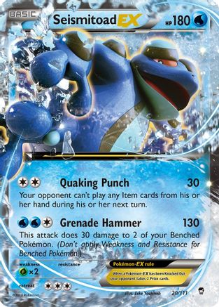 Seismitoad EX 020  - Holofoil - Ultra Rare