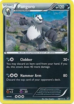 Pangoro - 68/111 (Cracked Ice Holo)/111  - Holofoil - Holo Rare
