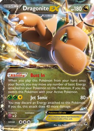 Dragonite EX 74/111 - XY  Furious Fists Holofoil