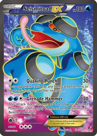 Seismitoad EX (106 Full Art) (106 Full Art) 106/111  - Holofoil - Ultra Rare