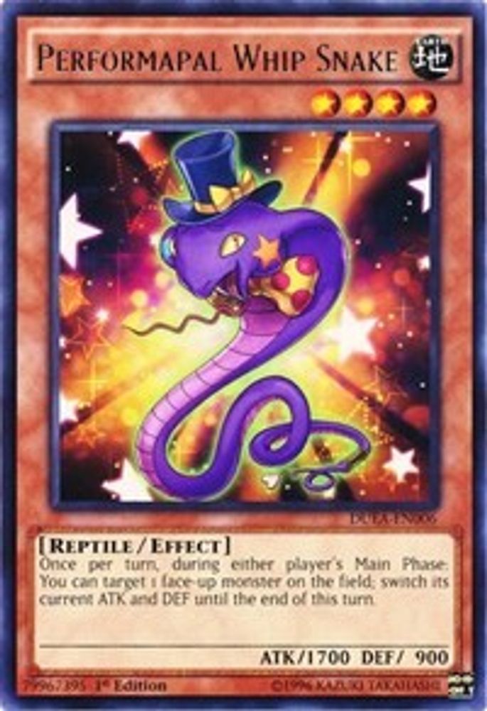 Performapal Whip Snake (DUEA-EN006) - Rare