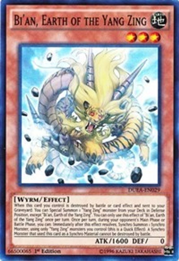 Bi'an, Earth of the Yang Zing (DUEA-EN029) - Super Rare