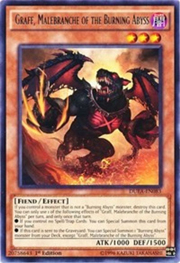 Graff, Malebranche of the Burning Abyss (DUEA-EN083) - Rare