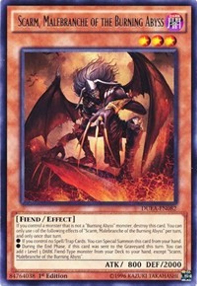 Scarm, Malebranche of the Burning Abyss (DUEA-EN082) - Rare