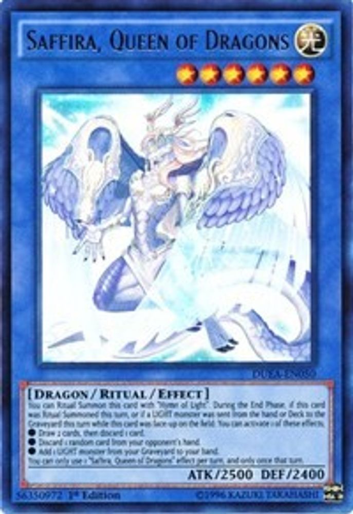 Saffira, Queen of Dragons (DUEA-EN050) - Ultra Rare