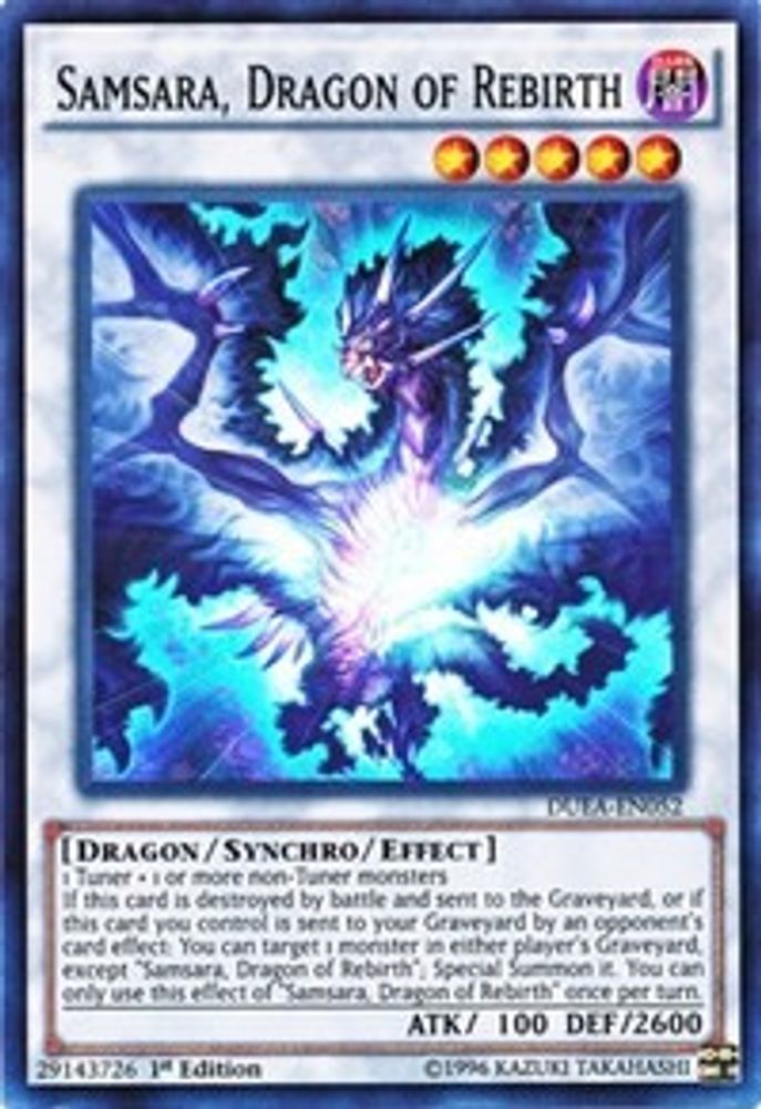 Samsara, Dragon of Rebirth (DUEA-EN052) - Super Rare
