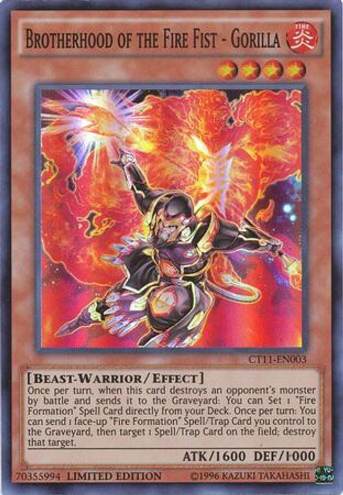Brotherhood of the Fire Fist - Gorilla (CT11-EN003) - Super Rare