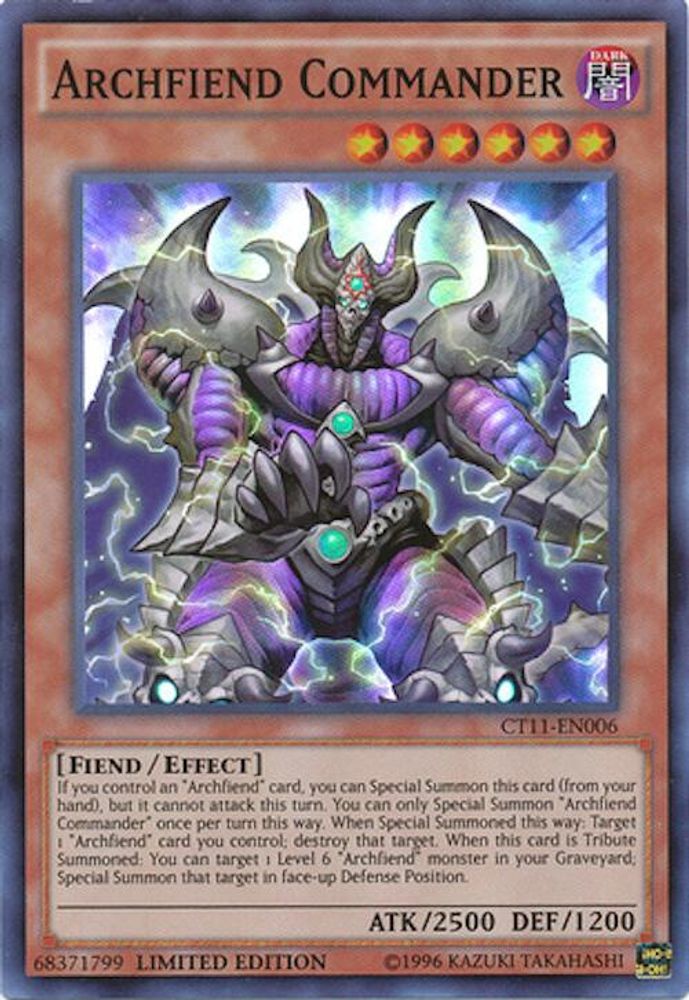 Archfiend Commander (CT11-EN006) - Super Rare