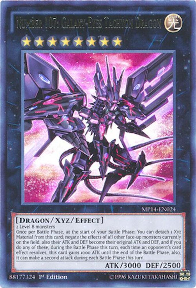 Number 107: Galaxy-Eyes Tachyon Dragon (MP14-EN024) - Ultra Rare