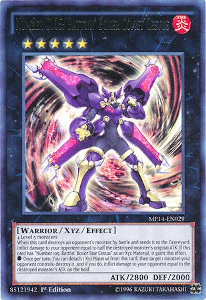 Number C105: Battlin' Boxer Comet Cestus (MP14-EN029) - Ultra Rare