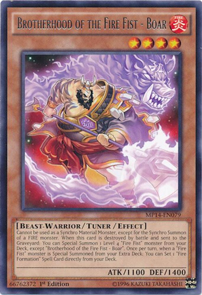 Brotherhood of the Fire Fist - Boar (MP14-EN079) - Rare