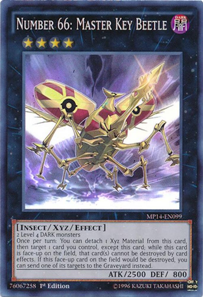 Number 66: Master Key Beetle (MP14-EN099) - Super Rare