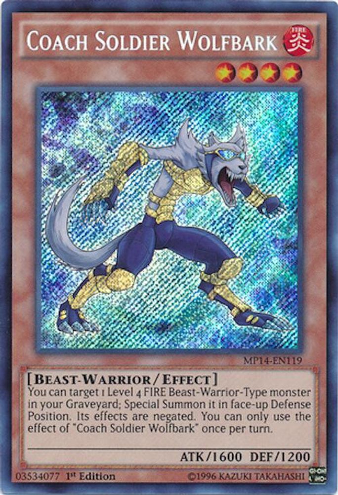 Entraîneur Soldat Wolfbark [MP14-EN119] Secret Rare 