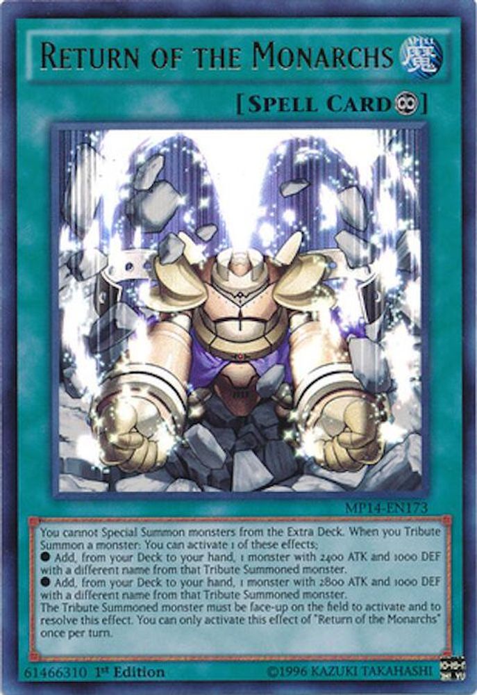 Return of the Monarchs (MP14-EN173) - Ultra Rare