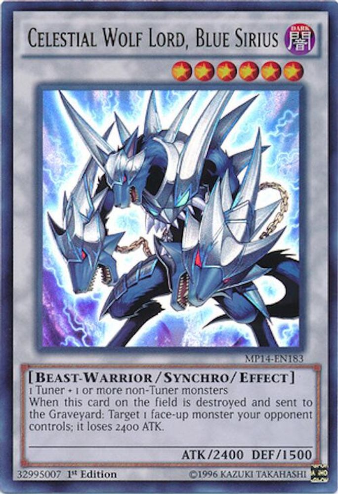 Celestial Wolf Lord, Blue Sirius (MP14-EN183) - Ultra Rare