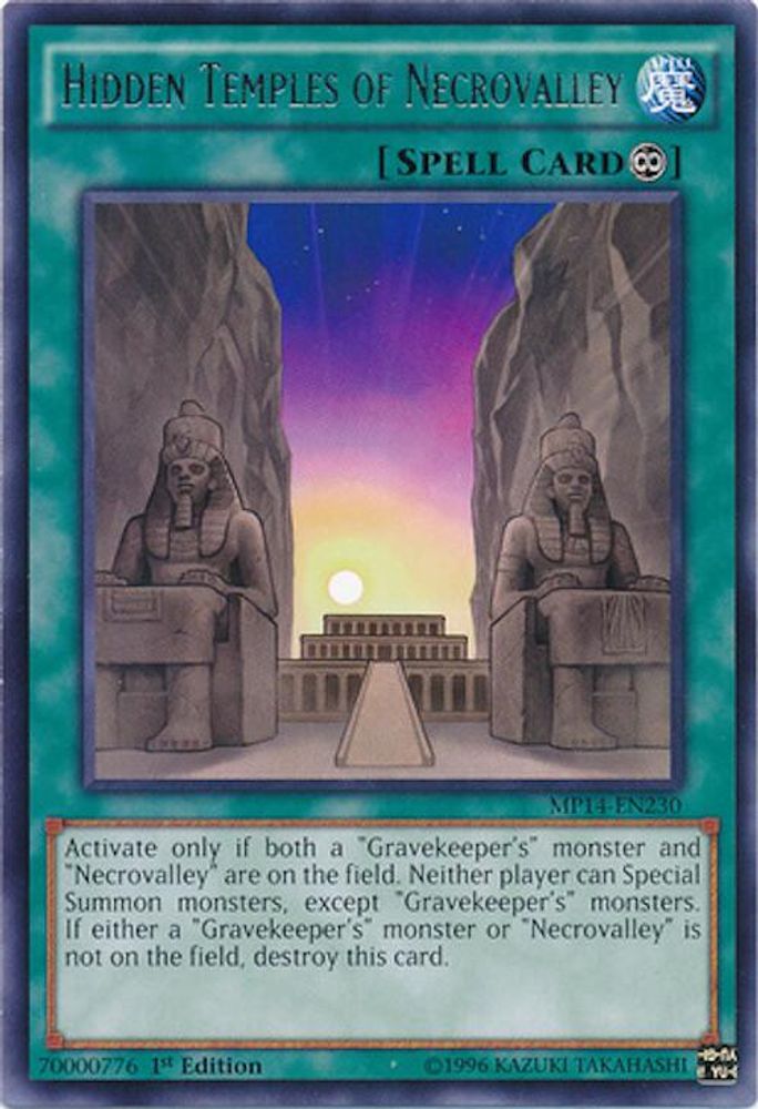 Hidden Temples of Necrovalley (MP14-EN230) - Rare