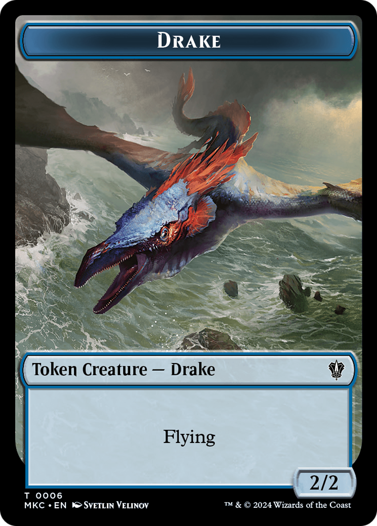 Drake // Jeton double face chat [Meurtres à Karlov Manor Commander Tokens] 