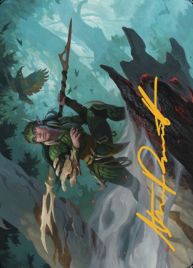 Gwenna, carte d'art Eyes of Gaea (signature estampillée or) [Série d'art de guerre des frères] 