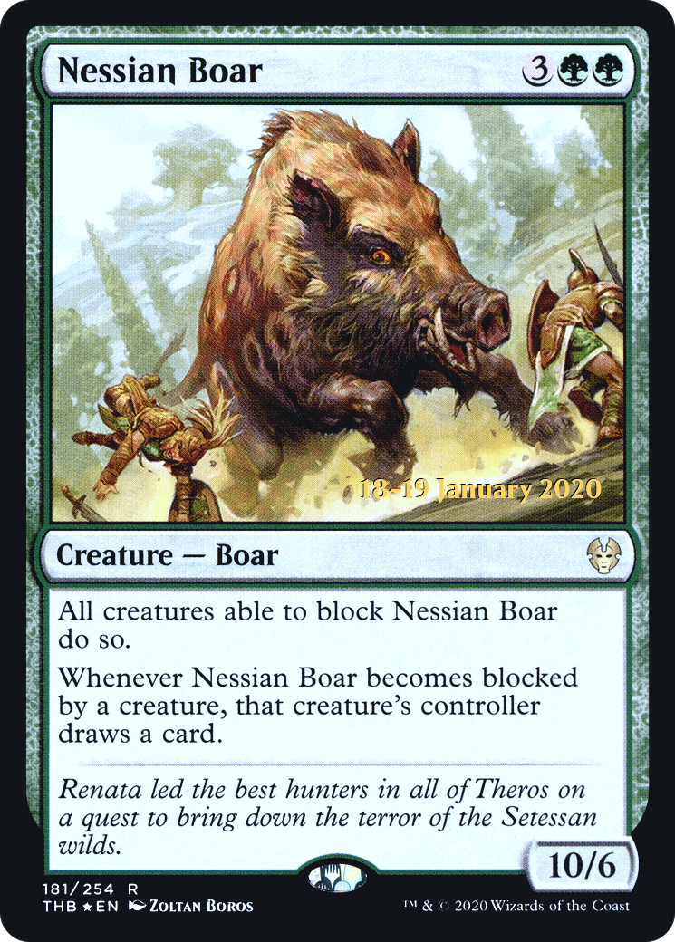 Nessian Boar (PRE-181S) - Theros Beyond Death Promos Foil
