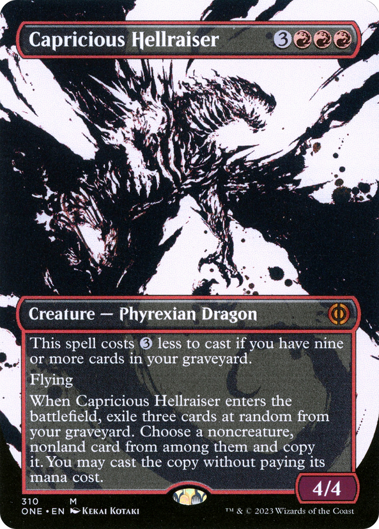 Capricious Hellraiser (Borderless Ichor) [Phyrexia : Tous seront un] 
