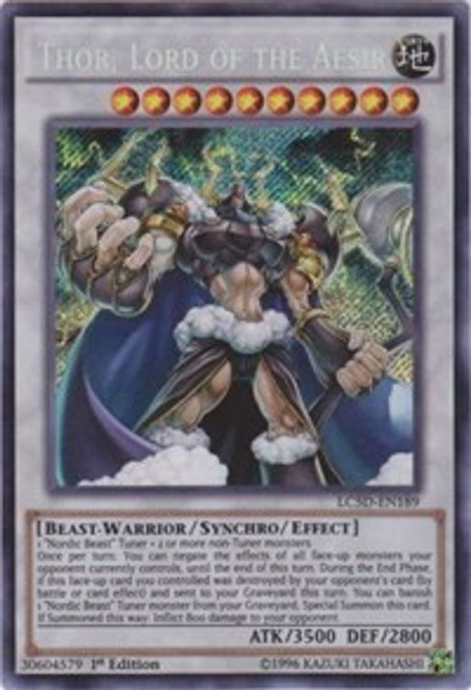 Thor, Seigneur des Ases [LC5D-EN189] Secret Rare 