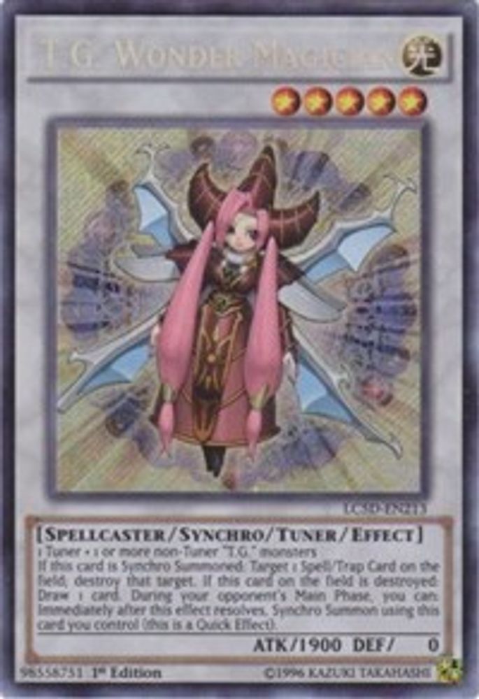 T.G. Wonder Magician (LC5D-EN213) - Secret Rare