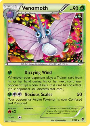 Venomoth 002/119  - Rare