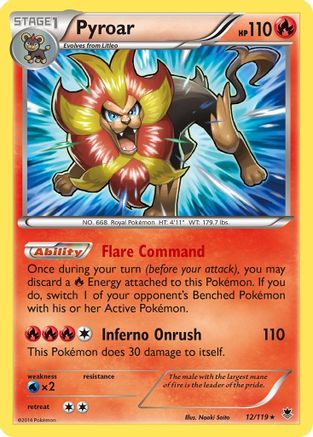 Pyroar 012/119  - Holofoil - Holo Rare