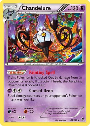 Chandelure 043/119  - Holofoil - Holo Rare