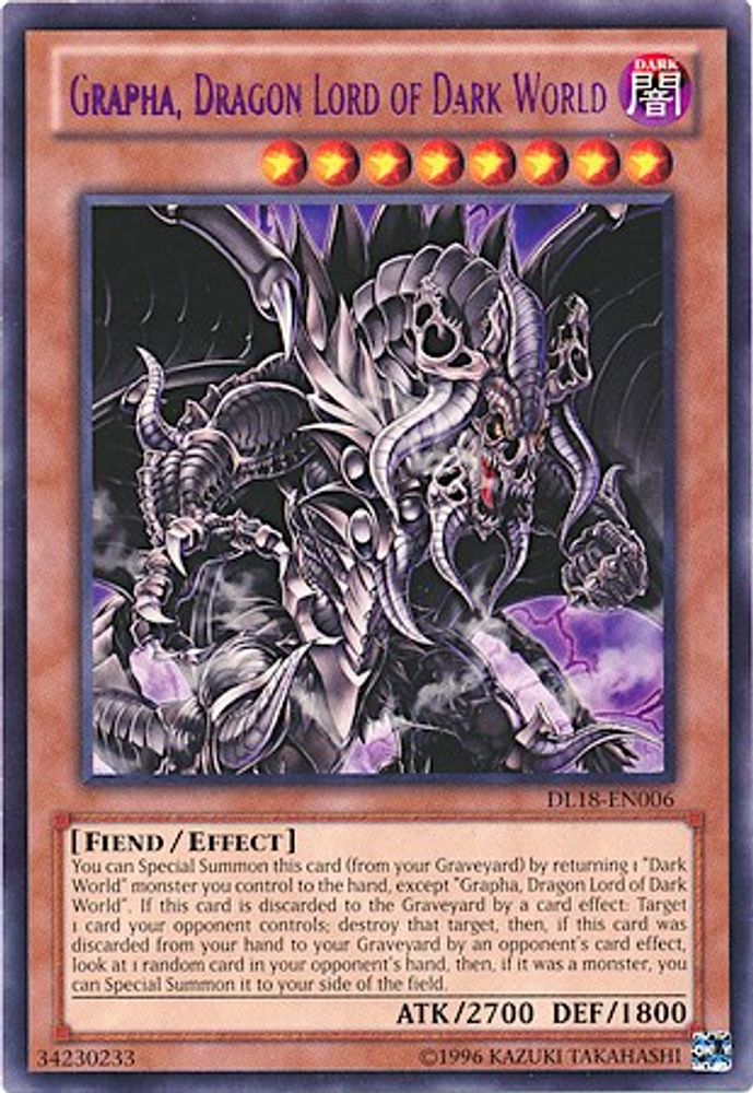 Grapha, Seigneur Dragon du Monde des Ténèbres (Violet) [DL18-EN006] Rare 