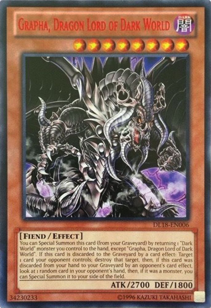 Grapha, Dragon Lord of Dark World (Red) (DL18-EN006) - Rare