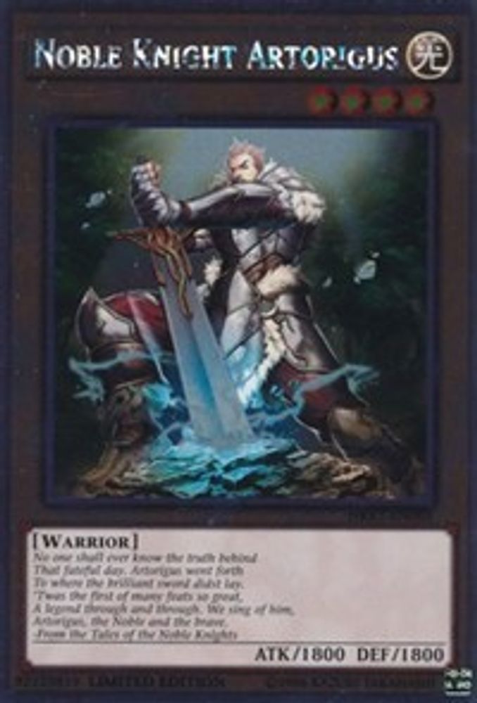 Noble Knight Artorigus (NKRT-EN003) - Platinum Rare