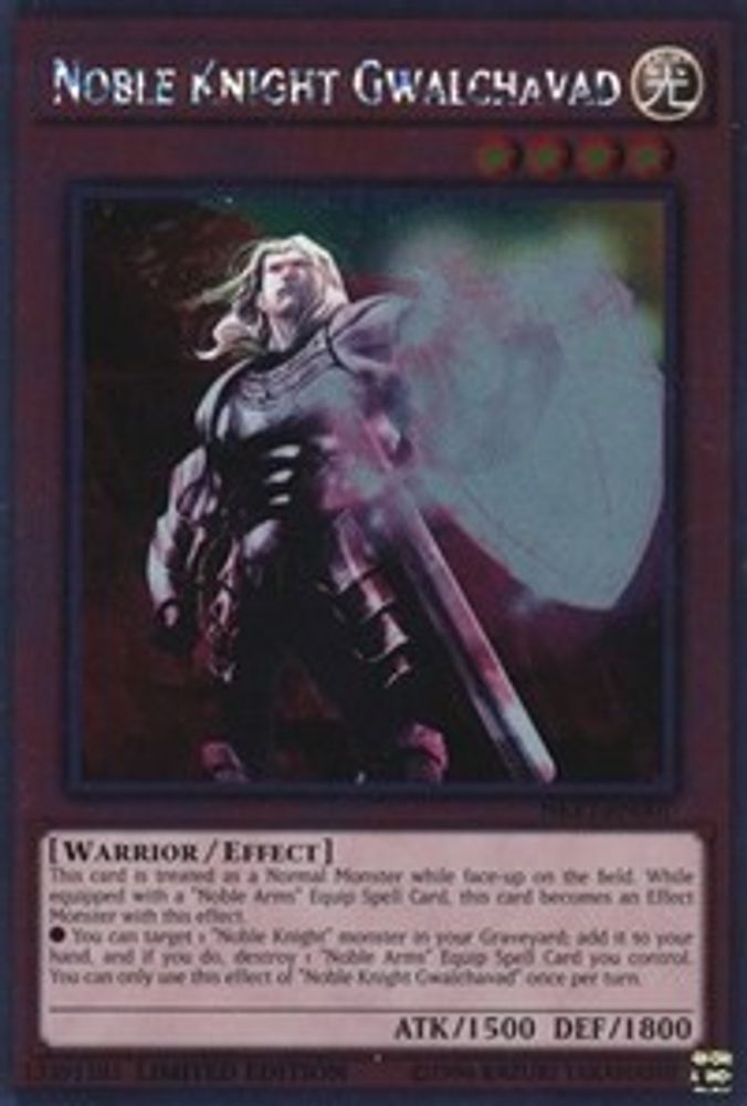 Noble Knight Gwalchavad (NKRT-EN007) - Platinum Rare